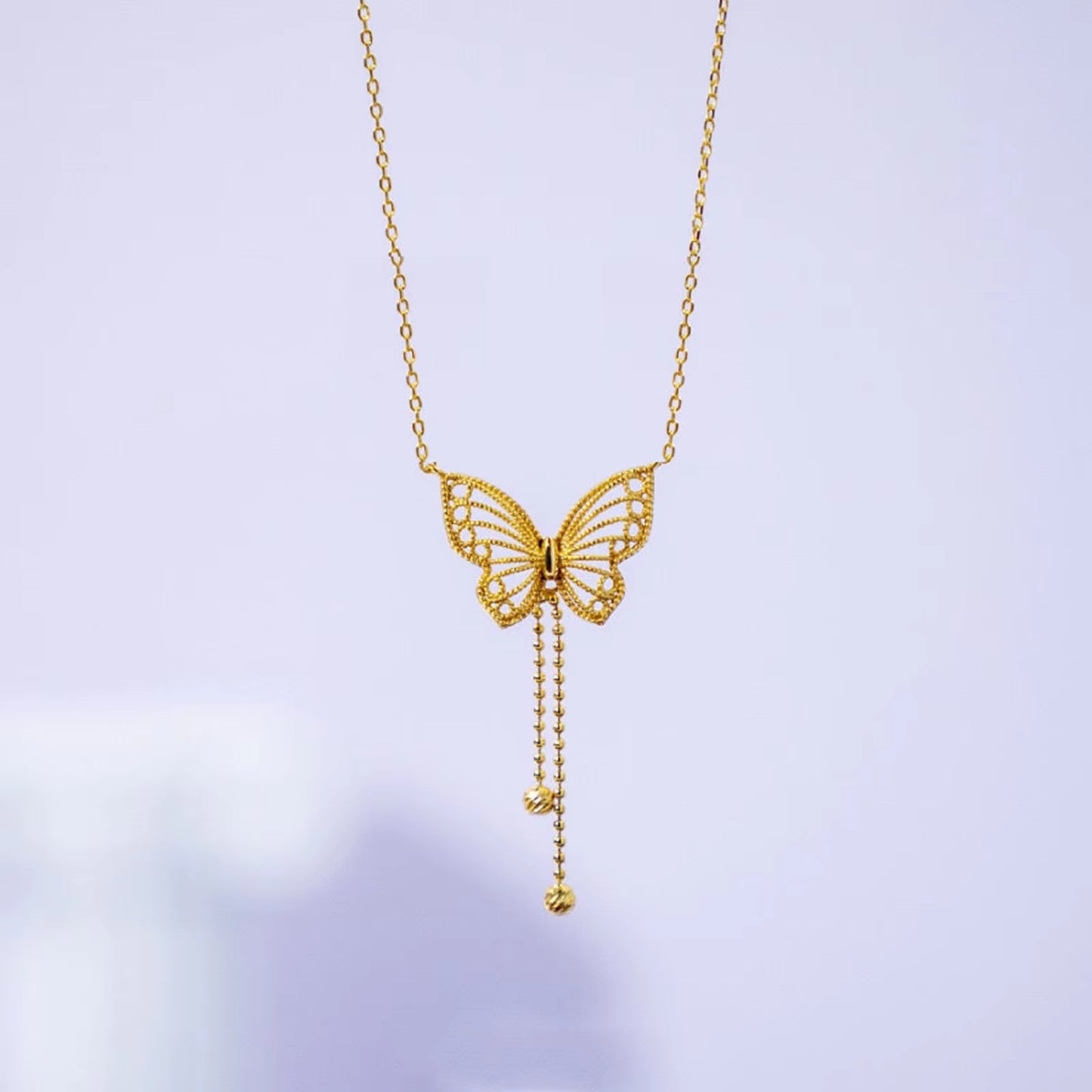 Gold Plated Butterfly Necklace