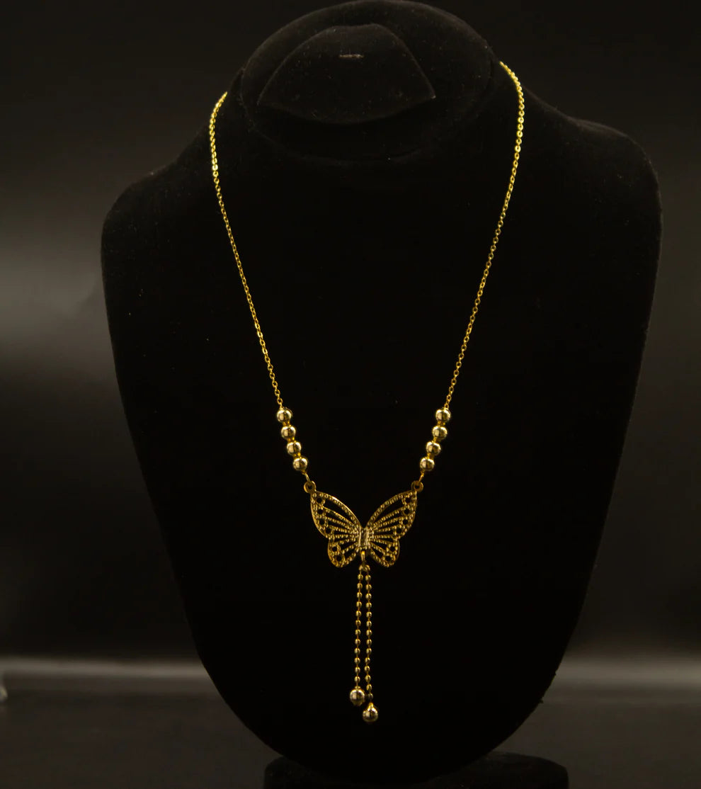Gold Plated Butterfly Necklace