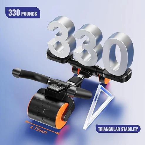 Abdomen Wheel with Mobile Holder – Core Strength Roller for Home Fitness