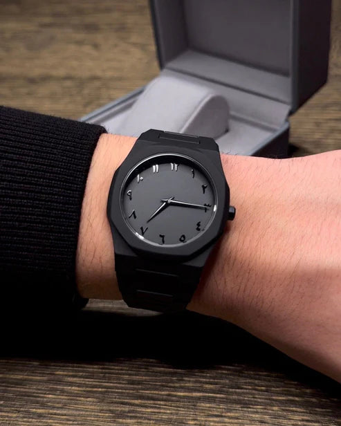 Stainless Steel Arabic Watch – Elegant Timepiece with Arabic Numerals