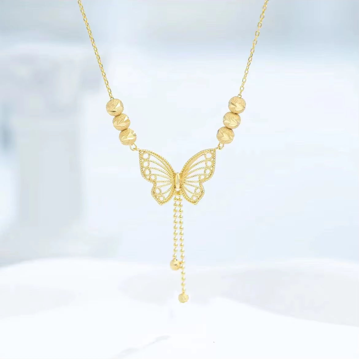 Gold Plated Butterfly Necklace