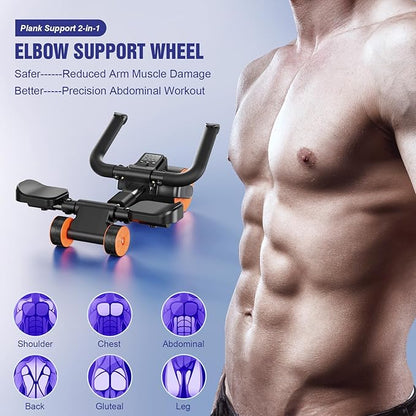 Abdomen Wheel with Mobile Holder – Core Strength Roller for Home Fitness