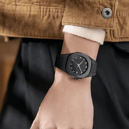 Stainless Steel Arabic Watch – Elegant Timepiece with Arabic Numerals