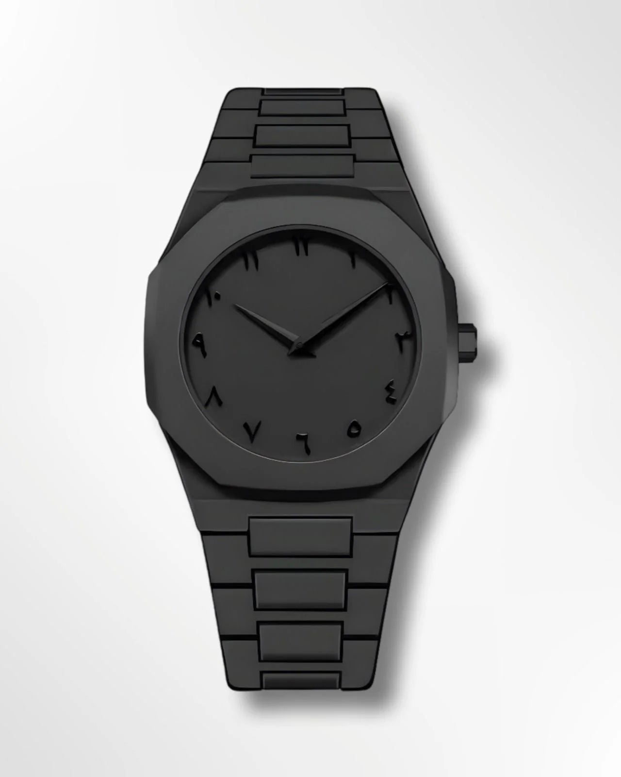 Stainless Steel Arabic Watch – Elegant Timepiece with Arabic Numerals