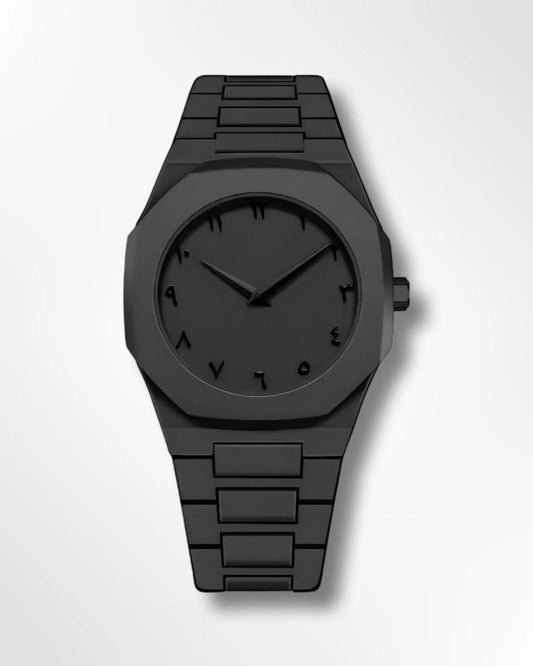 Stainless Steel Arabic Watch – Elegant Timepiece with Arabic Numerals