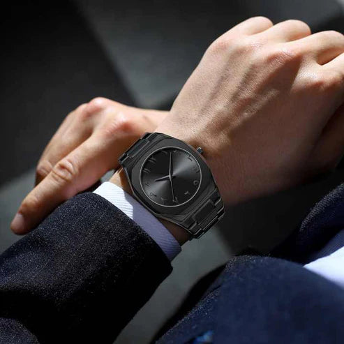 Stainless Steel Arabic Watch – Elegant Timepiece with Arabic Numerals